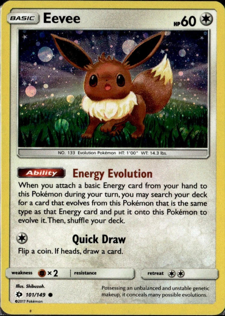 Eevee [Cosmos Holo] #101 Pokemon Sun & Moon
