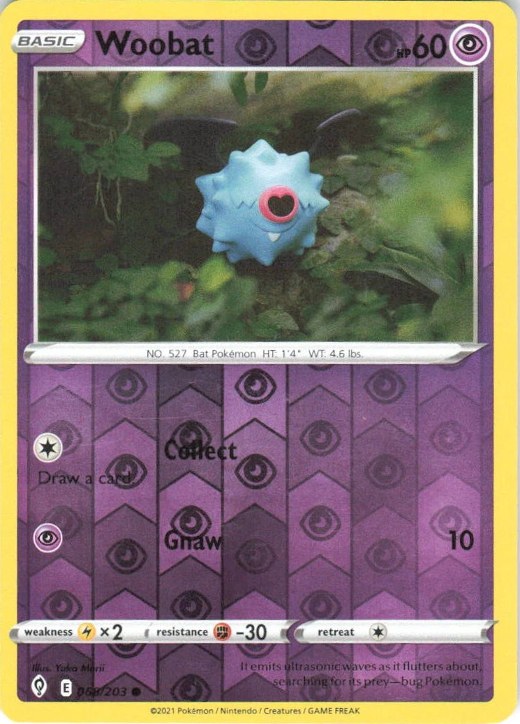 Woobat [Reverse Holo] #68 Pokemon Evolving Skies