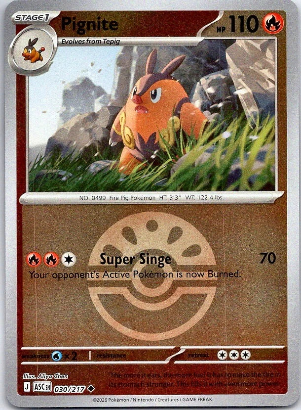 Pignite [Ball] #30 Pokemon Ascended Heroes