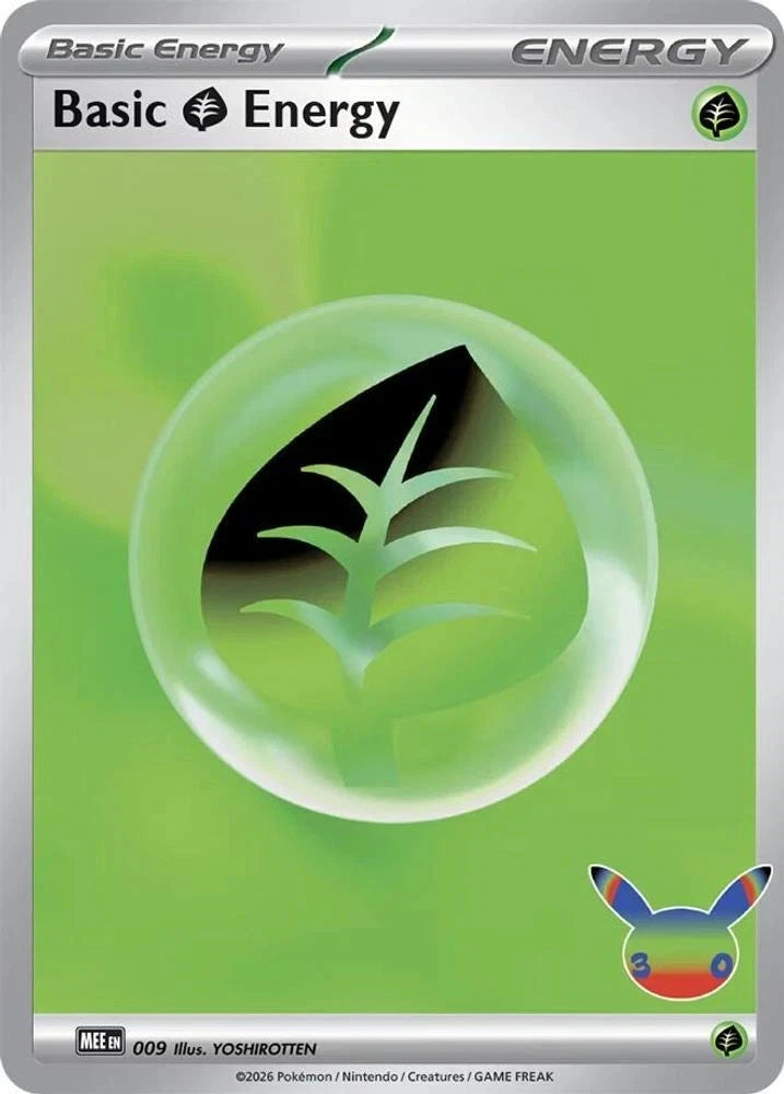 Basic Grass Energy (30th Celebration) 009 Holo Pokemon