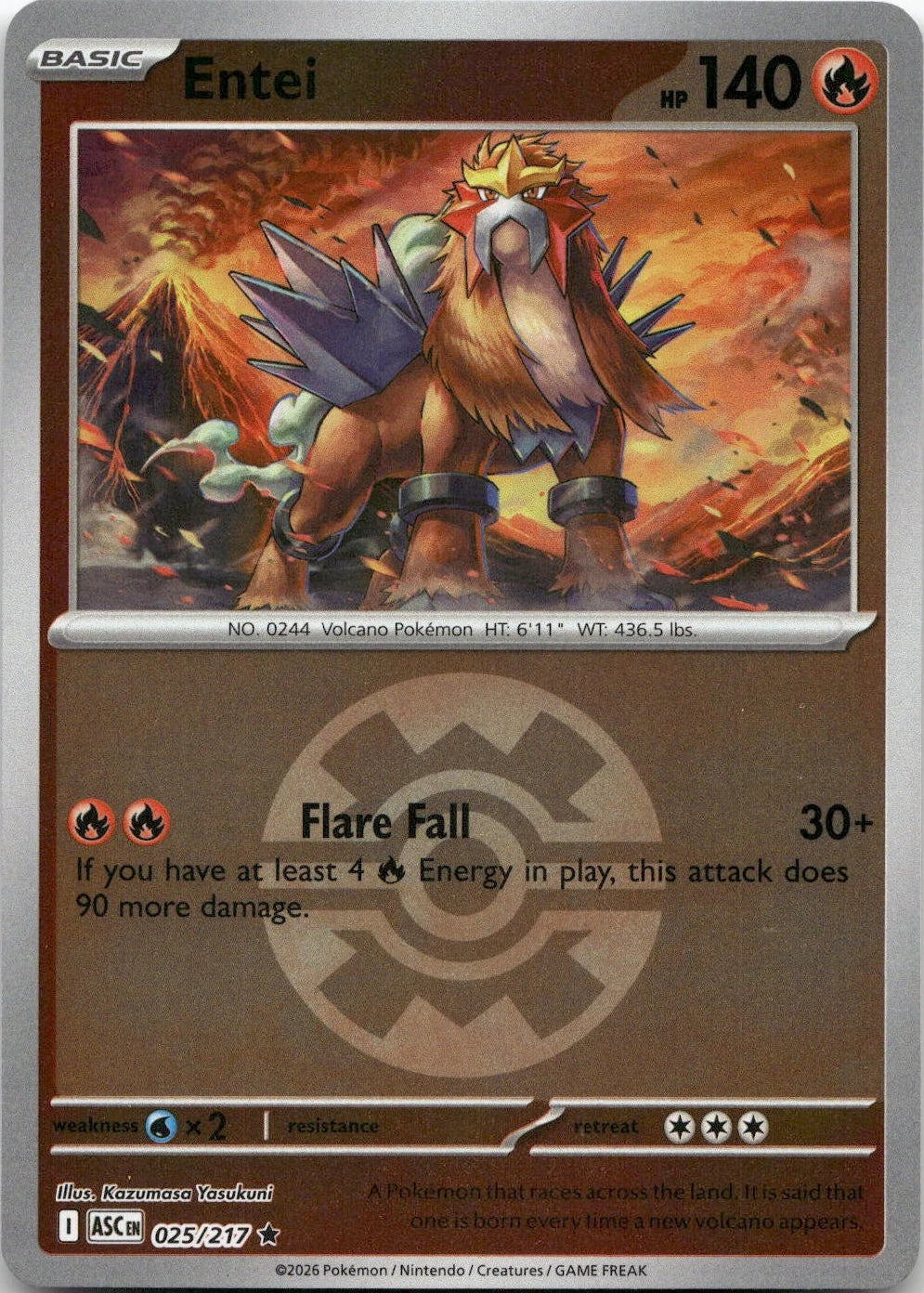 Entei [Ball] #25 Pokemon Ascended Heroes