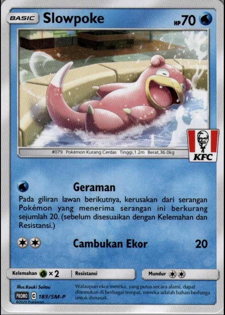 Slowpoke 183/SM-P | Pokemon KFC Stamped Promo Indonesian