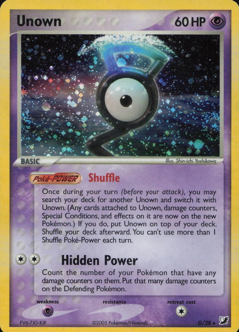 Unown [G] Pokemon Unseen Forces