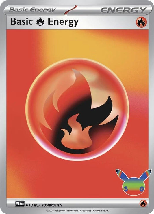 Basic Fire Energy (30th Celebration) 010 Holo Pokemon