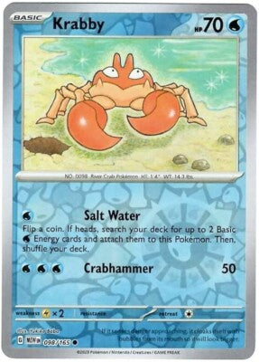 Krabby [Reverse Holo] #98 Pokemon Scarlet & Violet 151