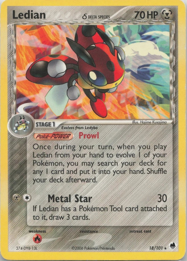 Ledian #18 Pokemon Dragon Frontiers