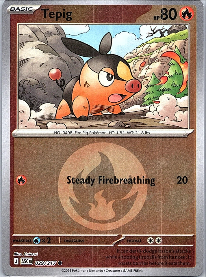 Tepig [Energy] #29 Pokemon Ascended Heroes