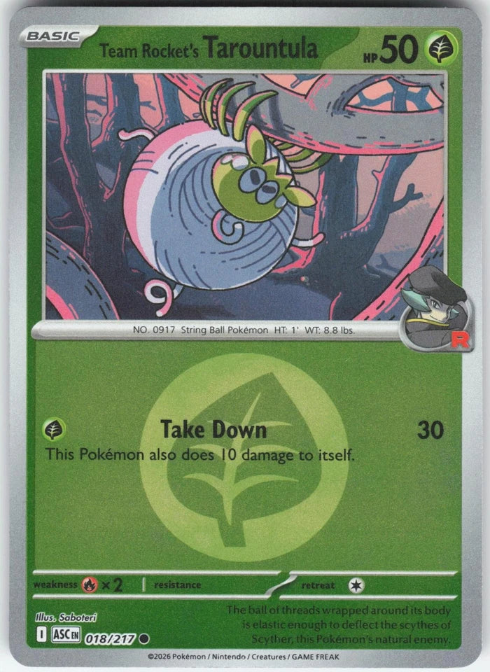 Team Rocket's Tarountula [Energy] #18 Pokemon Ascended Heroes