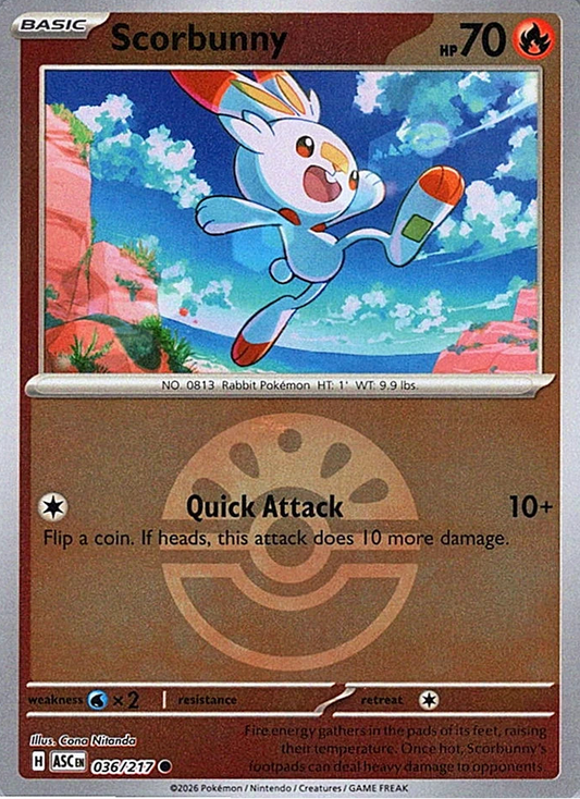 Scorbunny [Ball] #36 Pokemon Ascended Heroes