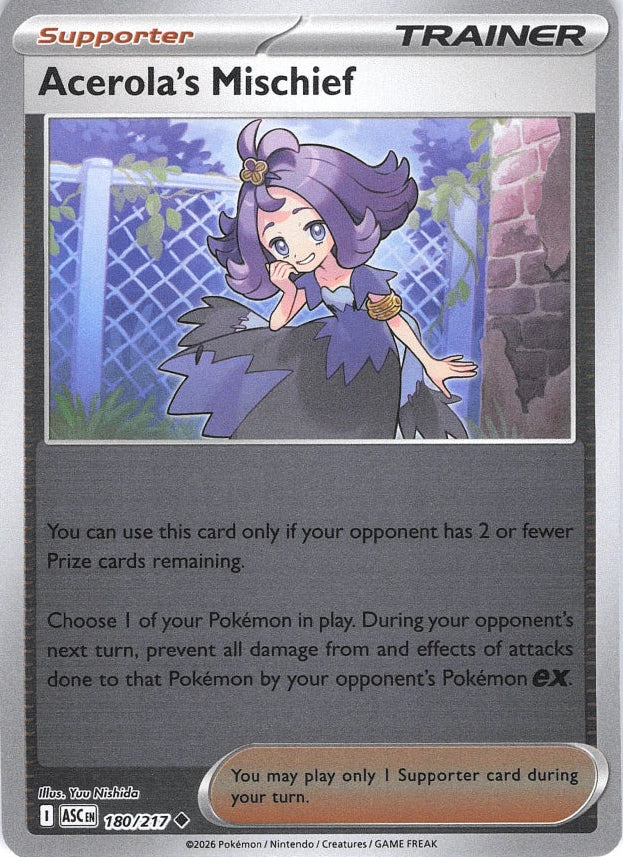 Acerola's Mischief [Reverse Holo] #180 Pokemon Ascended Heroes