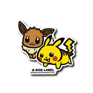 Sticker Pikachu & Eevee Pokémon B-SIDE LABEL